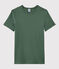 Camiseta de cuello redondo emblemática de algodón de mujer verde VALLEE