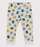 Pantalón de muletón de bebé. gris BELUGA/blanco MULTICO