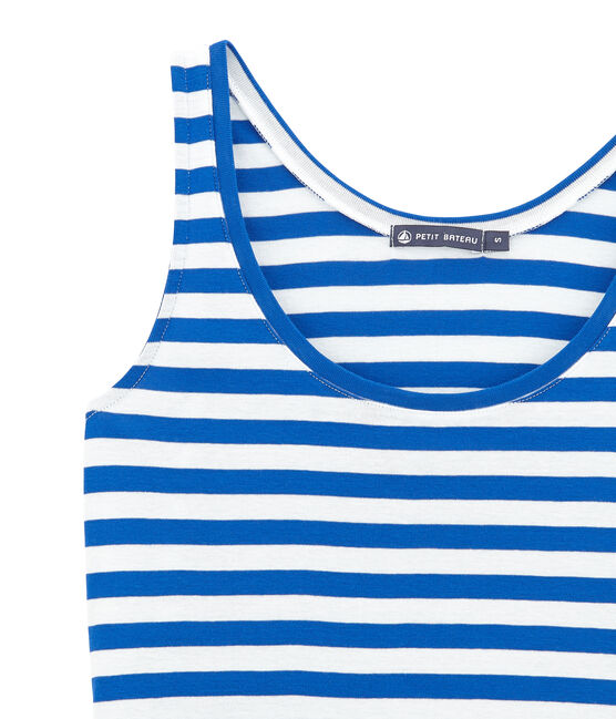 Vestido de playa adulto azul PERSE/blanco MARSHMALLOW