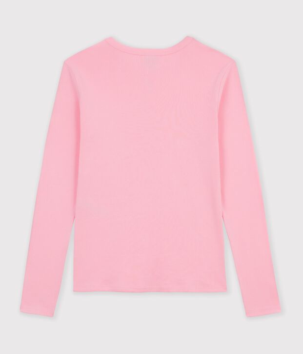 Camiseta lisa de algod&oacute;n de manga larga para mujer CHARMI
