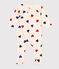 Pijama de algodón con corazón para bebé blanco AVALANCHE/ MULTICO
