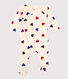 Pijama de algodón con corazón para bebé