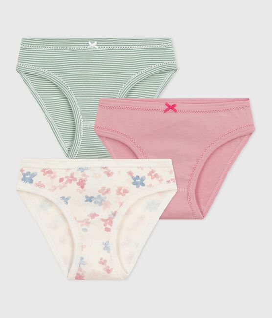 Juego de braguitas infantiles de algodón con estampado de flores variante 1