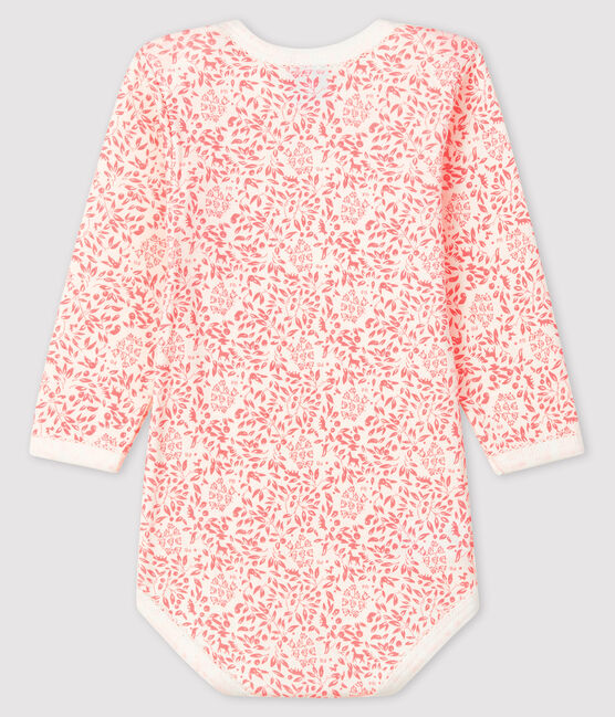 Bodi de manga larga para bebé niña blanco MARSHMALLOW/rosa GRETEL