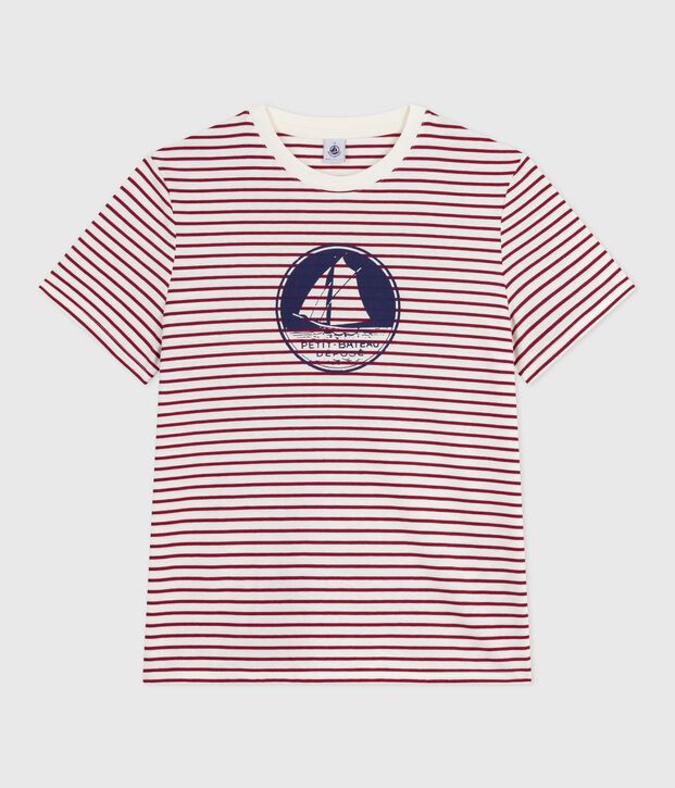Camiseta Recta de algod&oacute;n de manga corta para mujer rojo/rojo