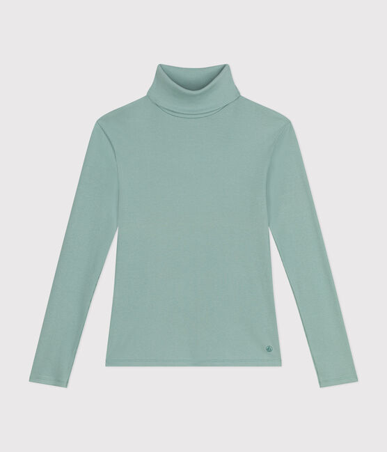 Camiseta Iconique de cuello vuelto de punto 2x2 para mujer verde PAUL