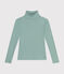 Camiseta Iconique de cuello vuelto de punto 2x2 para mujer verde PAUL