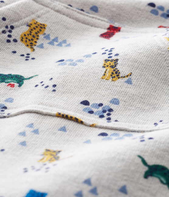 Mono largo estampado para bebé niño gris BELUGA/blanco MULTICO