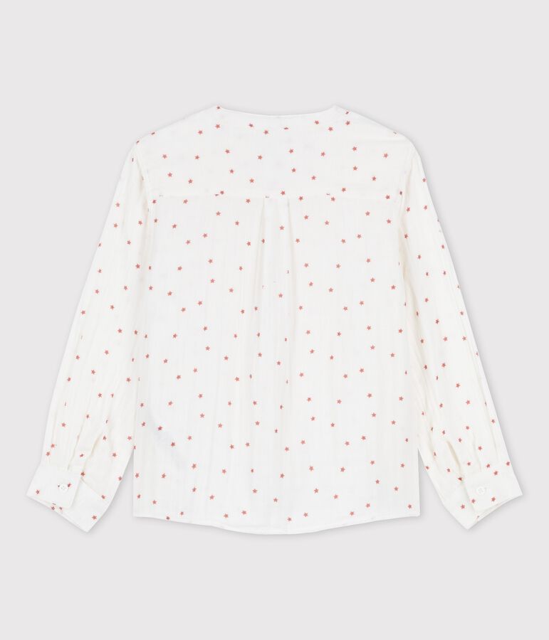 Camisa de gasa de algod&oacute;n estampada para ni&ntilde;o blanco MARSHMALLOW/rojo OMBRIE