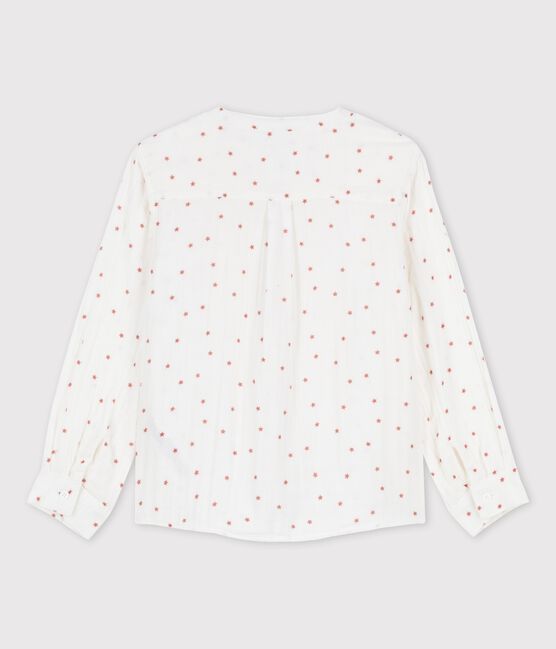 Camisa de gasa de algodón estampada para niño blanco MARSHMALLOW/rojo OMBRIE