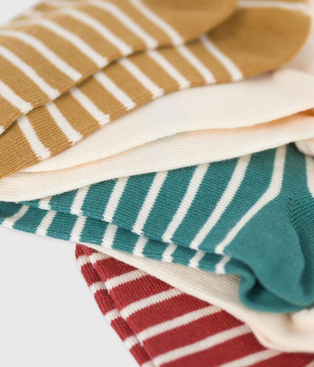 Juego de 5 pares de calcetines de ni&ntilde;o multicolor