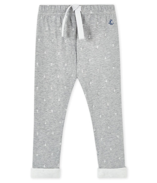 Pantal&oacute;n para beb&eacute; ni&ntilde;o gris/blanco