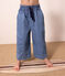Pantalón ancho de tejido vaquero ligero para niña azul DENIM CLAIR