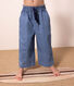 Pantalón ancho de tejido vaquero ligero para niña