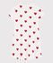 Camisón con corazones de algodón de niña blanco MARSHMALLOW/rojo TERKUIT