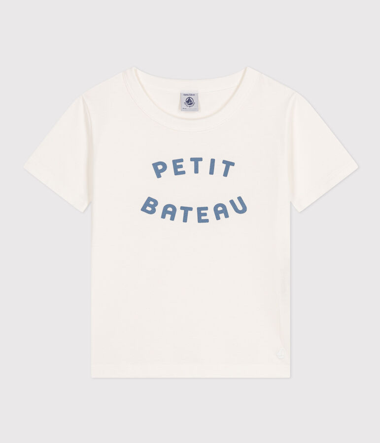 Camiseta de jersey ligero para ni&ntilde;o blanco