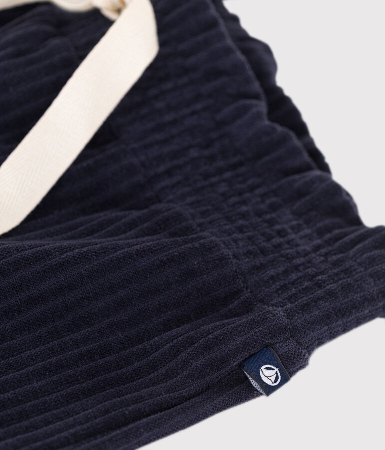 Pantal&oacute;n ancho de terciopelo fino para ni&ntilde;a azul