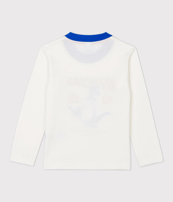 Camiseta de manga larga de algodón de niño blanco MARSHMALLOW