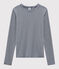 Camiseta icónica con cuello redondo para mujer azul SMOKING/blanco MARSHMALLOW