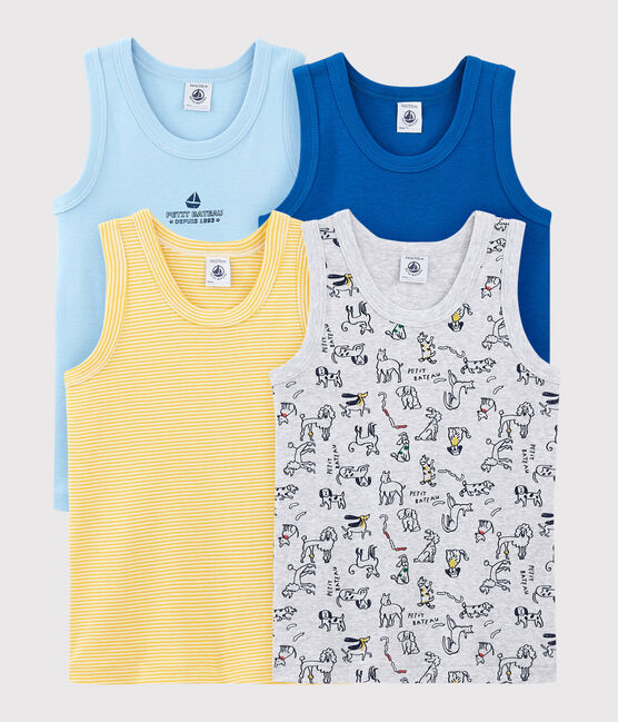 Juego sorpresa de 4 camisetas sin mangas para niño variante 1