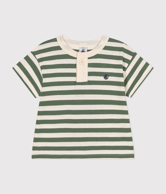 Camiseta de manga corta de punto para bebé verde CROCO/ AVALANCHE
