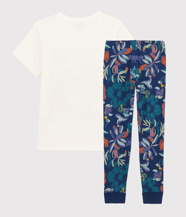 Pijama jungla de punto para ni&ntilde;o azul/multicolor