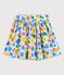 Falda de popelina estampada para niña blanco MARSHMALLOW/blanco MULTICO
