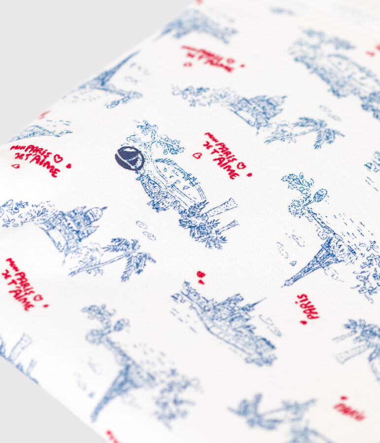 Bolsa de algod&oacute;n para beb&eacute; con estampados de Par&iacute;s blanco/multicolor