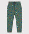 Pantalón de chándal estampado de niña verde VALLEE/crudo MULTICO