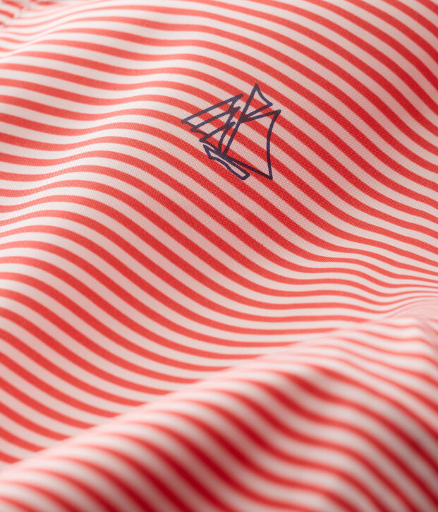 Cortavientos a rayas para beb&eacute; unisex rosa/blanco