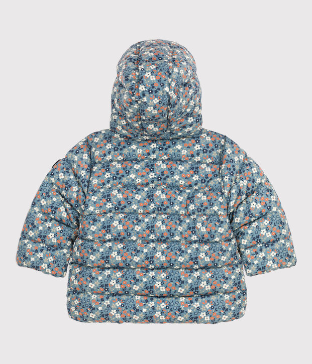 Chaqueta acolchada reciclada estampada para beb&eacute; azul/multicolor