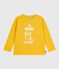 Camiseta infantil de algodón de manga larga con estampado amarillo NAPLES