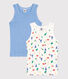 Juego de 2 camisetas infantiles de algodón sin mangas con motivo de París