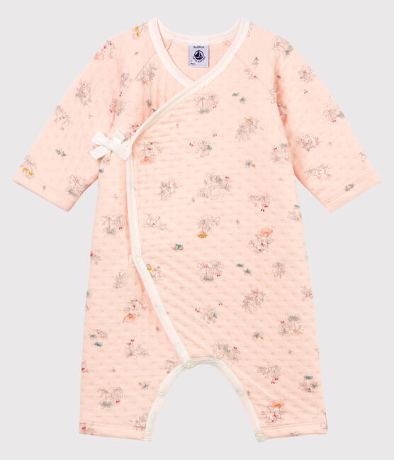 Pelele de tejido túbico para bebé niña rosa FLEUR+FONTAINE/azul MULTICO