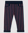 Pantalón de muletón para bebé niño azul SMOKING/blanco MULTICO