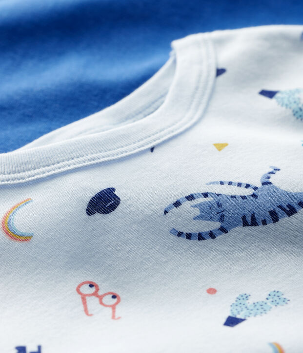 Juego de 2 camisetas de manga corta con animales yoga de ni&ntilde;o peque&ntilde;o multicolor