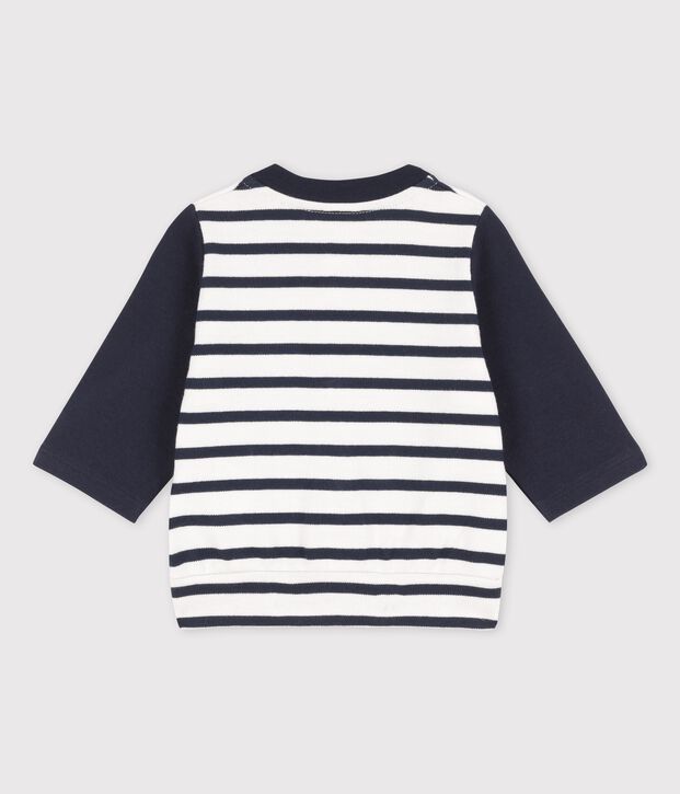 Chaqueta de b&eacute;isbol de jersey de beb&eacute; blanco/azul