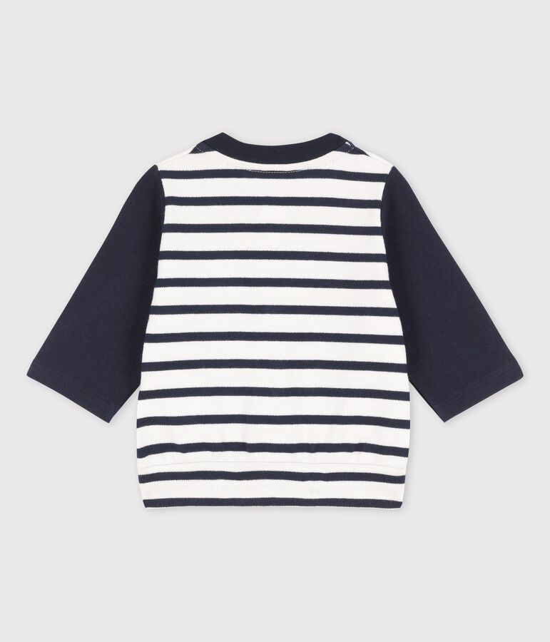 Chaqueta de b&eacute;isbol de jersey de beb&eacute; blanco/azul