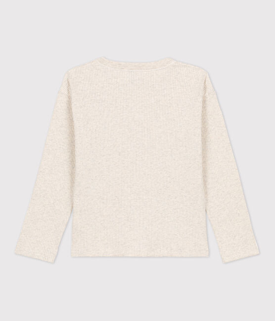 Camiseta de algodón de niño beige MONTELIMAR CHINE