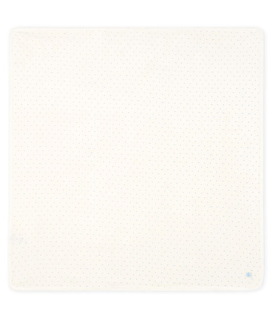 Trapo de maternidad para bebé de punto blanco MARSHMALLOW/azul ACIER