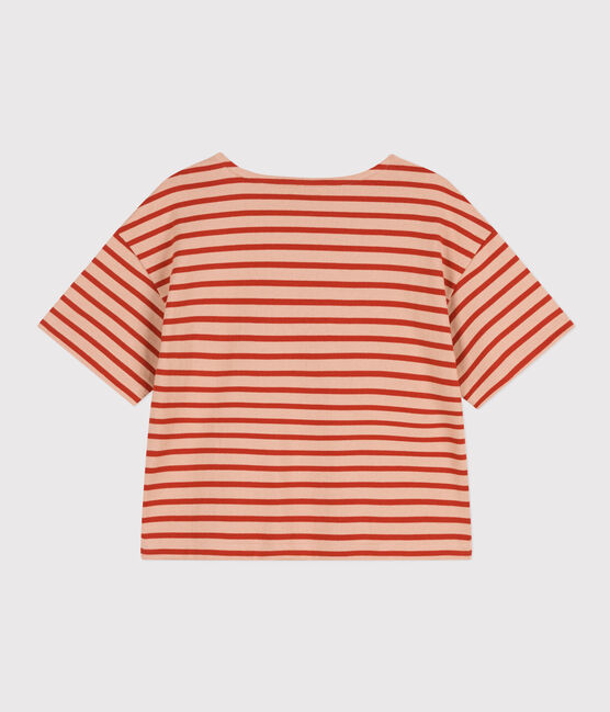Marinera de algodón para mujer beige VINTAGE/rojo HARISSA