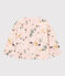 Blusa estampada de gasa de algodón de niña rosa SALINE/blanco MULTICO