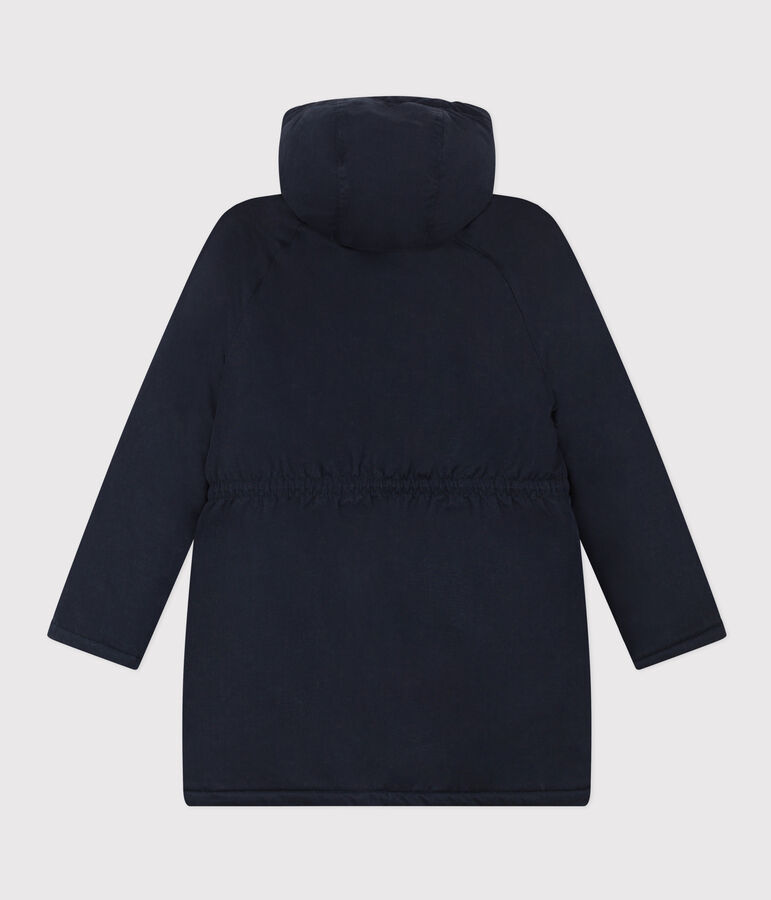 Gabardina con forro de sherpa de mujer azul