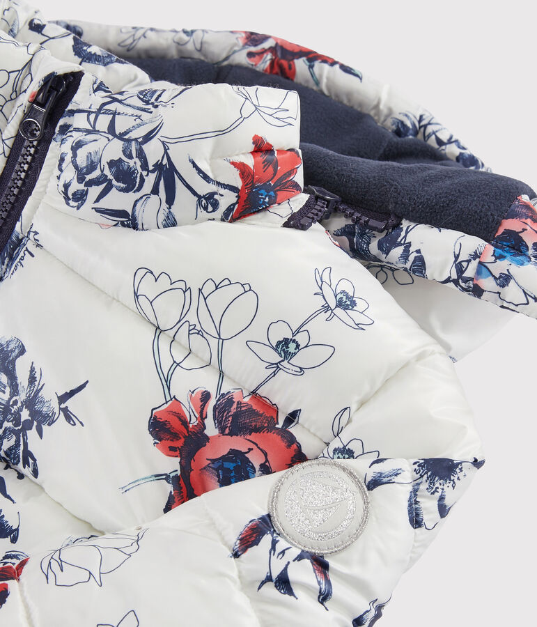 Abrigo para ni&ntilde;a beige COQUILLE/blanco MULTICO