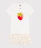 Pijama corto infantil de algod&oacute;n con estampado de frutas blanco MARSHMALLOW/blanco MULTICO
