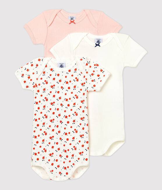 Lot De 3 Bodies Bebe En Coton Biologique Variante 1 Petit Bateau