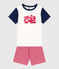 Pijama corto Le Havre de algodón para niño blanco MARSHMALLOW/blanco MULTICO