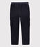 Pantalón de corte normal de gabardina de niño azul SMOKING