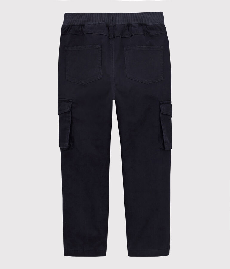 Pantal&oacute;n de corte normal de gabardina de ni&ntilde;o azul