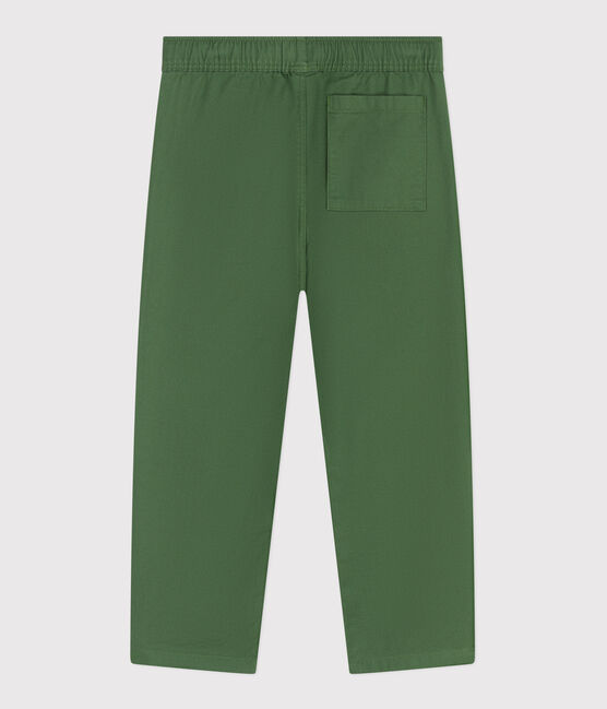 Pantalón infantil de algodón verde PALMERAIE